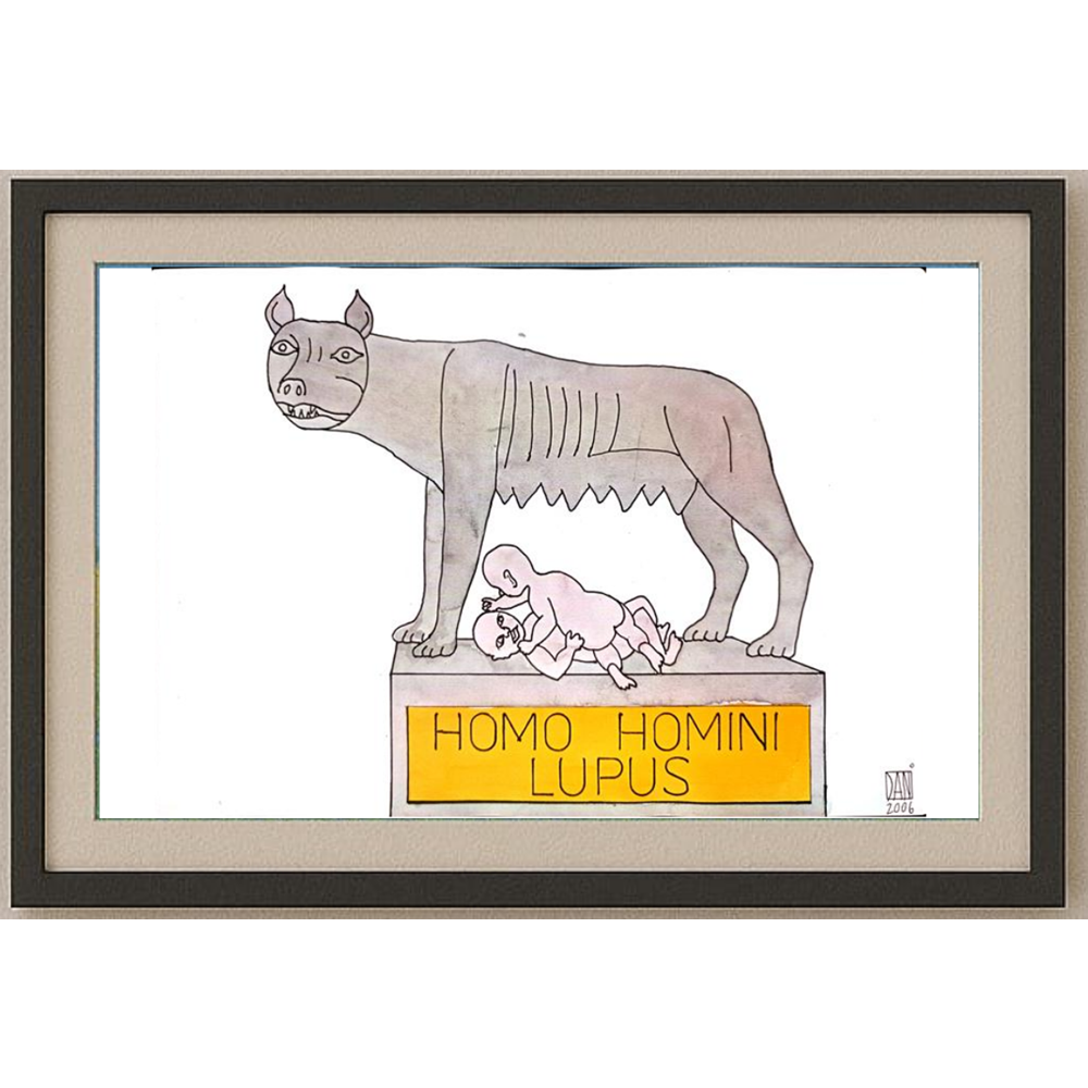 Mihai Danleiescu 29x21cm Original Cartoon BOD00116