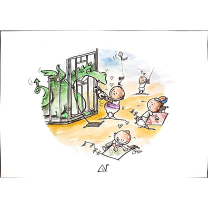 Novakov Goran 29x21cm Original Cartoon BOD00117