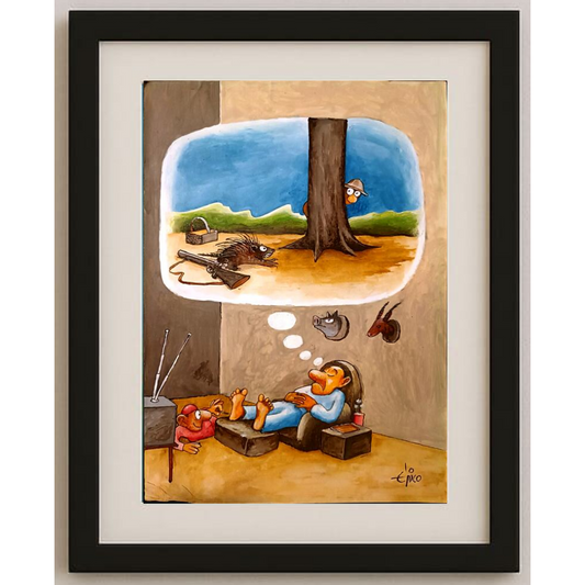 Erico Junqueira Ayres 29x21cm Orijinal Karikatür BOD00118