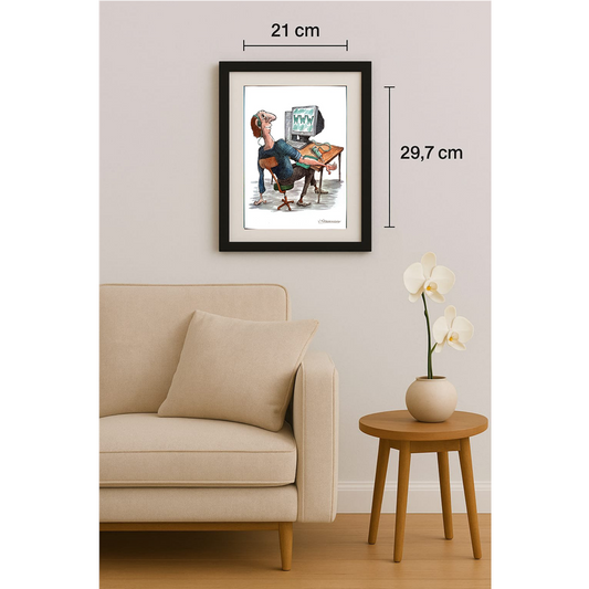 Vladimir Kazanevsky 29x21cm Orijinal Karikatür BOD00128