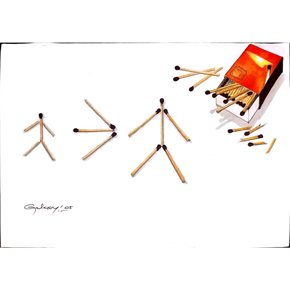 Taufan Galaxy 29x21cm Original Cartoon BOD00134