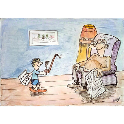 Nedeljko Deretic 29x21cm Original Cartoon BOD00138