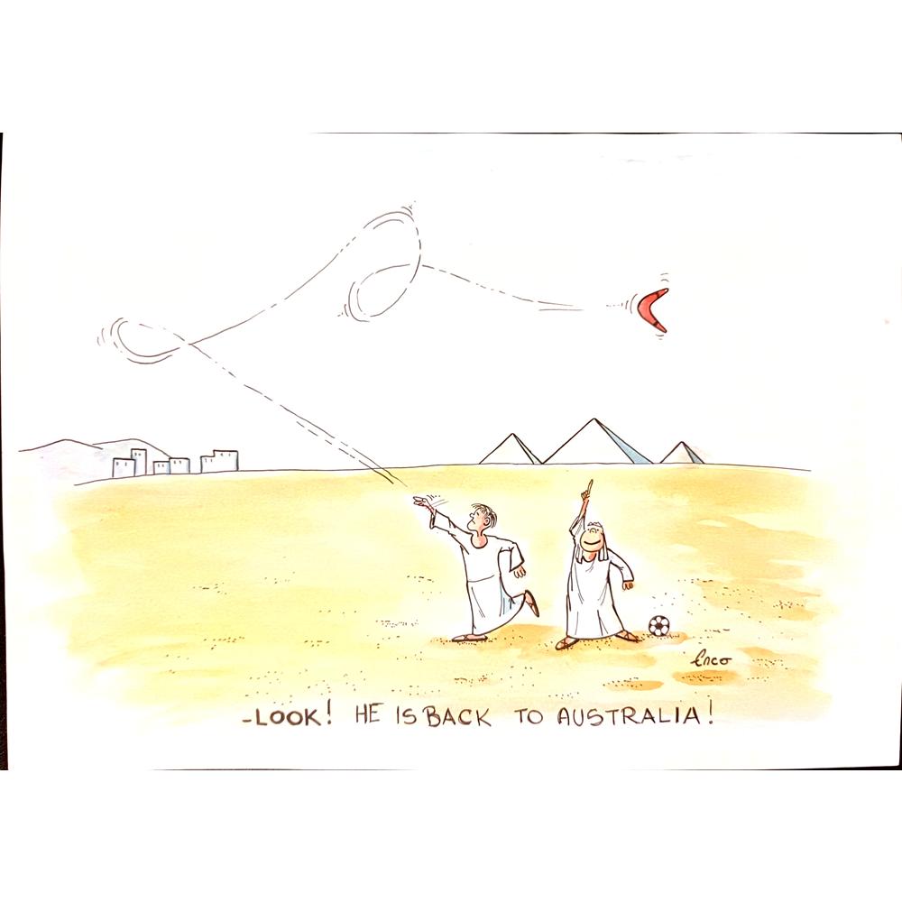 Josip Kovacevic 29x21cm Original Cartoon BOD00144