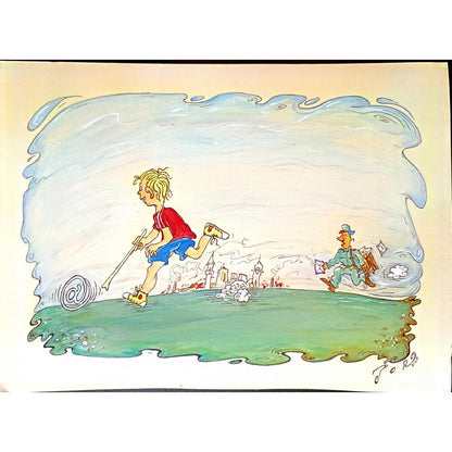 Jordan Popiliev 29x21cm Original Cartoon BOD00147