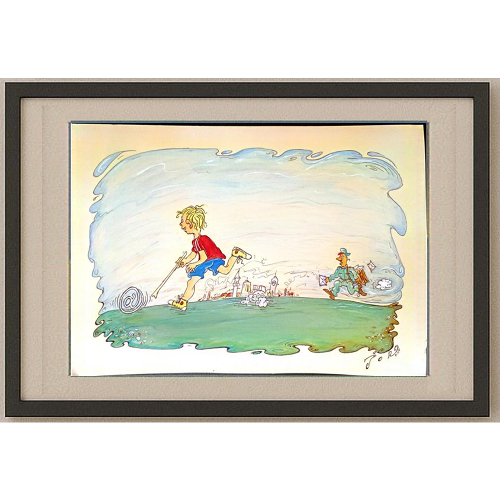 Jordan Popiliev 29x21cm Original Cartoon BOD00147