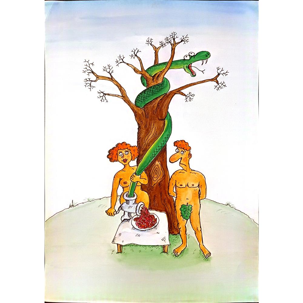 Valeri Tarasenko 29x21cm Original Cartoon BOD00149