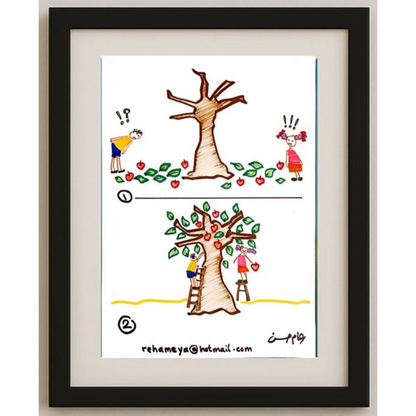 Reham Hassan Mohsen 29x21cm Original Cartoon BOD00154