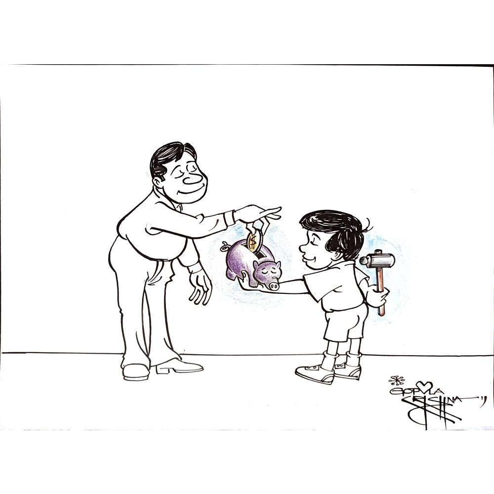 Vendra Gopalaksrishna 29x21cm Original Cartoon BOD00162