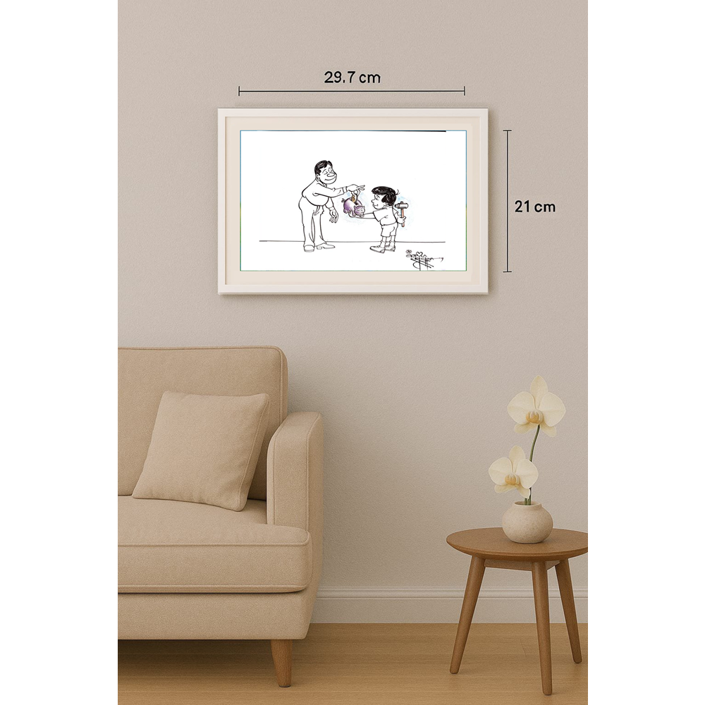 Vendra Gopalaksrishna 29x21cm Original Cartoon BOD00162