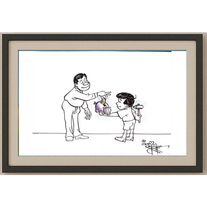 Vendra Gopalaksrishna 29x21cm Original Cartoon BOD00162