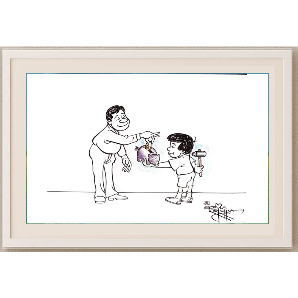 Vendra Gopalaksrishna 29x21cm Original Cartoon BOD00162