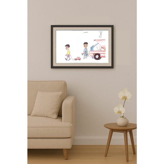 Derkaoui 29x21cm Original Cartoon BOD00170