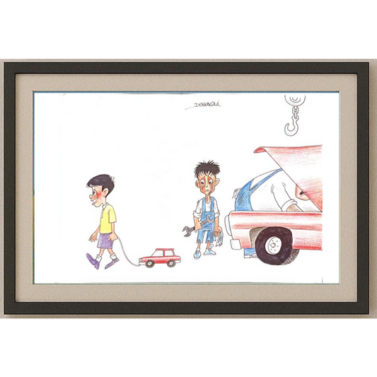 Derkaoui 29x21cm Original Cartoon BOD00170