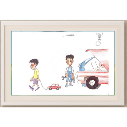 Derkaoui 29x21cm Original Cartoon BOD00170