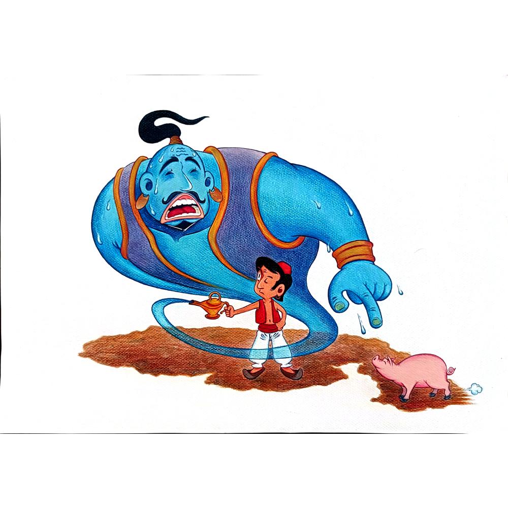 Benjasit Tumying 43x30cm Orijinal Karikatür BOD00179