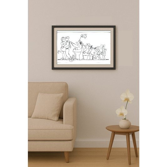 Tode Blazevski 43x23cm Original Cartoon BOD00226