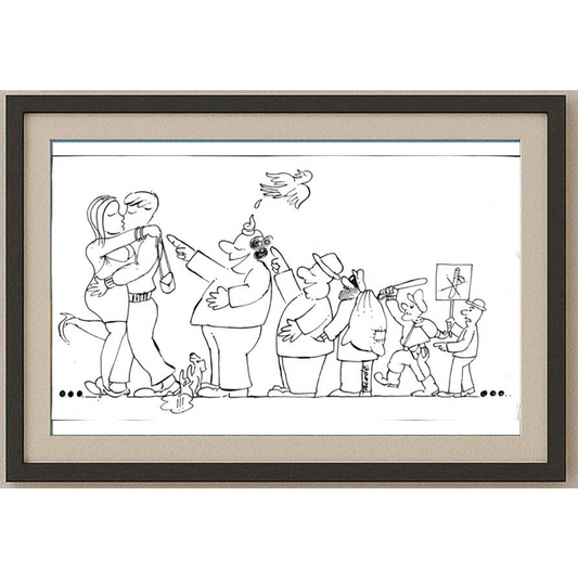 Tode Blazevski 43x23cm Original Cartoon BOD00226