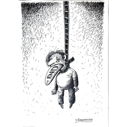 Vladimir Kazanevsky 35x25cm Original Cartoon BOD00244