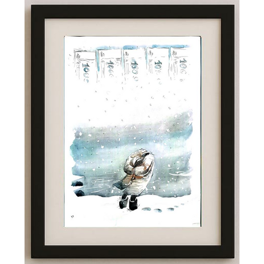 Viacheslav Bibishev 43x30cm Original Cartoon BOD00250