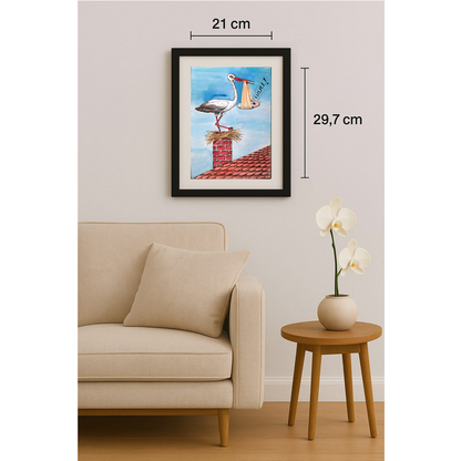 Aurel Stefan Alexandrescu 29x21cm Orijinal Karikatür BOD00261