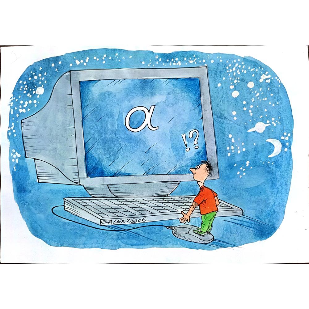 Aurel Stefan Alexandrescu 29x21cm Orijinal Karikatür BOD00262