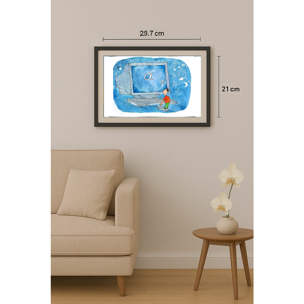 Aurel Stefan Alexandrescu 29x21cm Orijinal Karikatür BOD00262