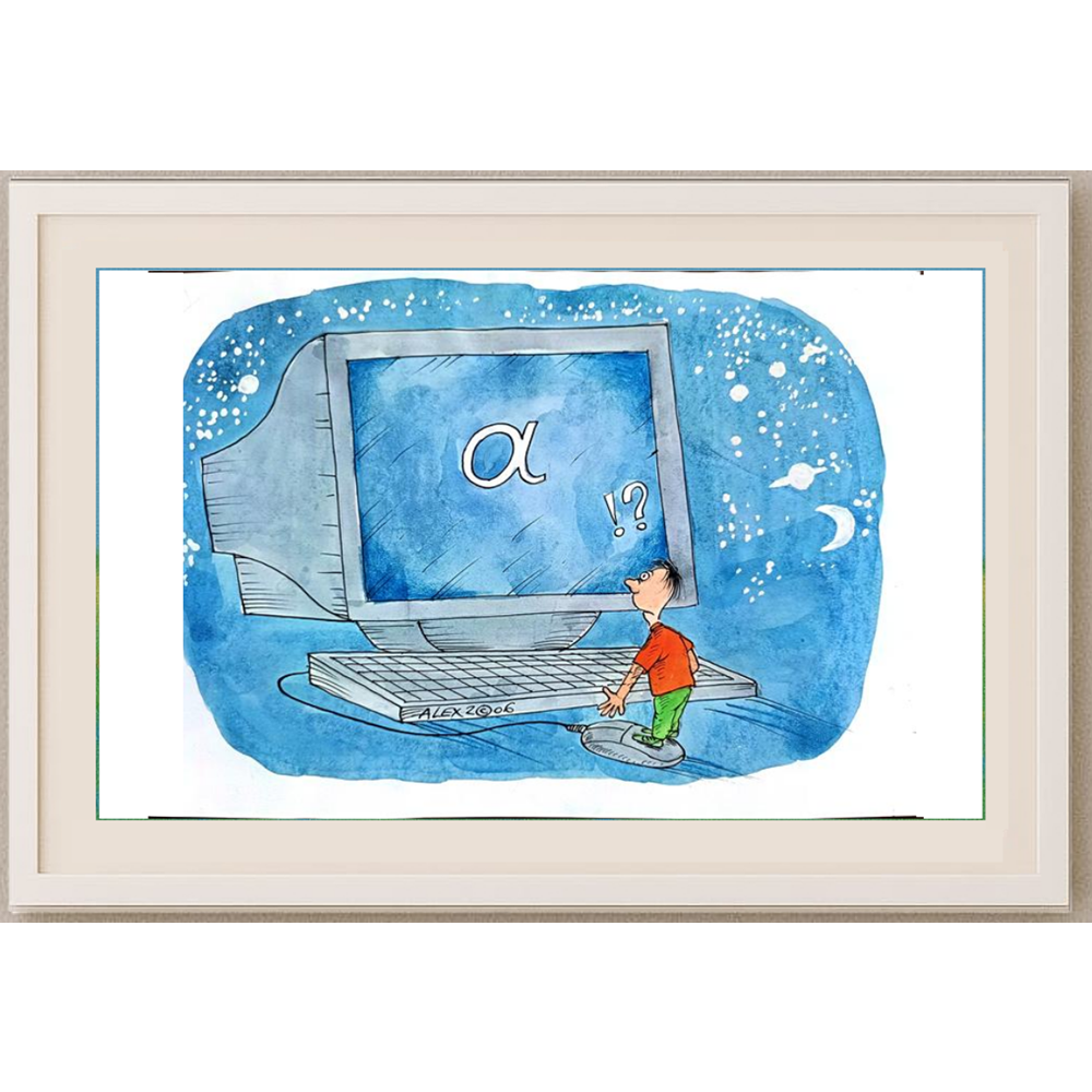 Aurel Stefan Alexandrescu 29x21cm Orijinal Karikatür BOD00262