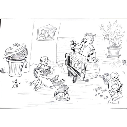 Abolfazl Mortazavi 29x21cm Original Cartoon BOD00266