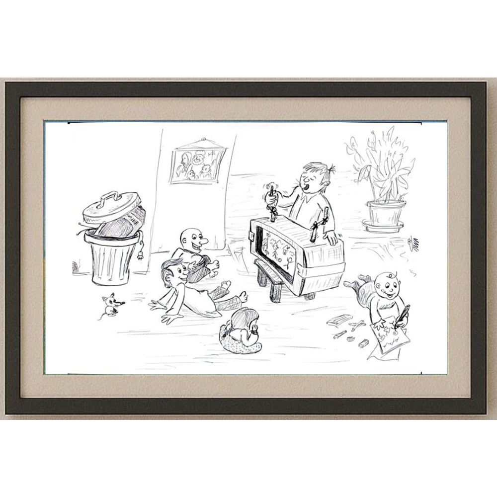 Abolfazl Mortazavi 29x21cm Original Cartoon BOD00266