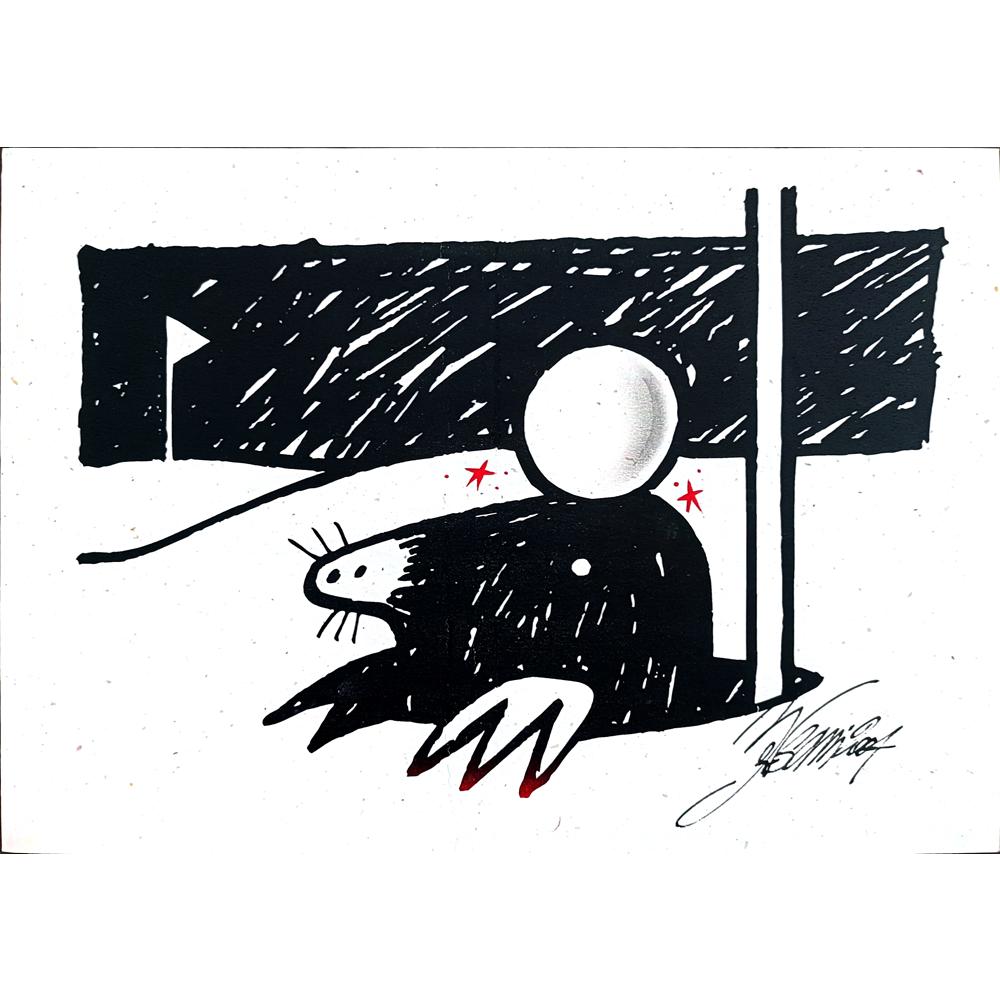 Andrea Bersani 29x21cm Orijinal Karikatür BOD00270