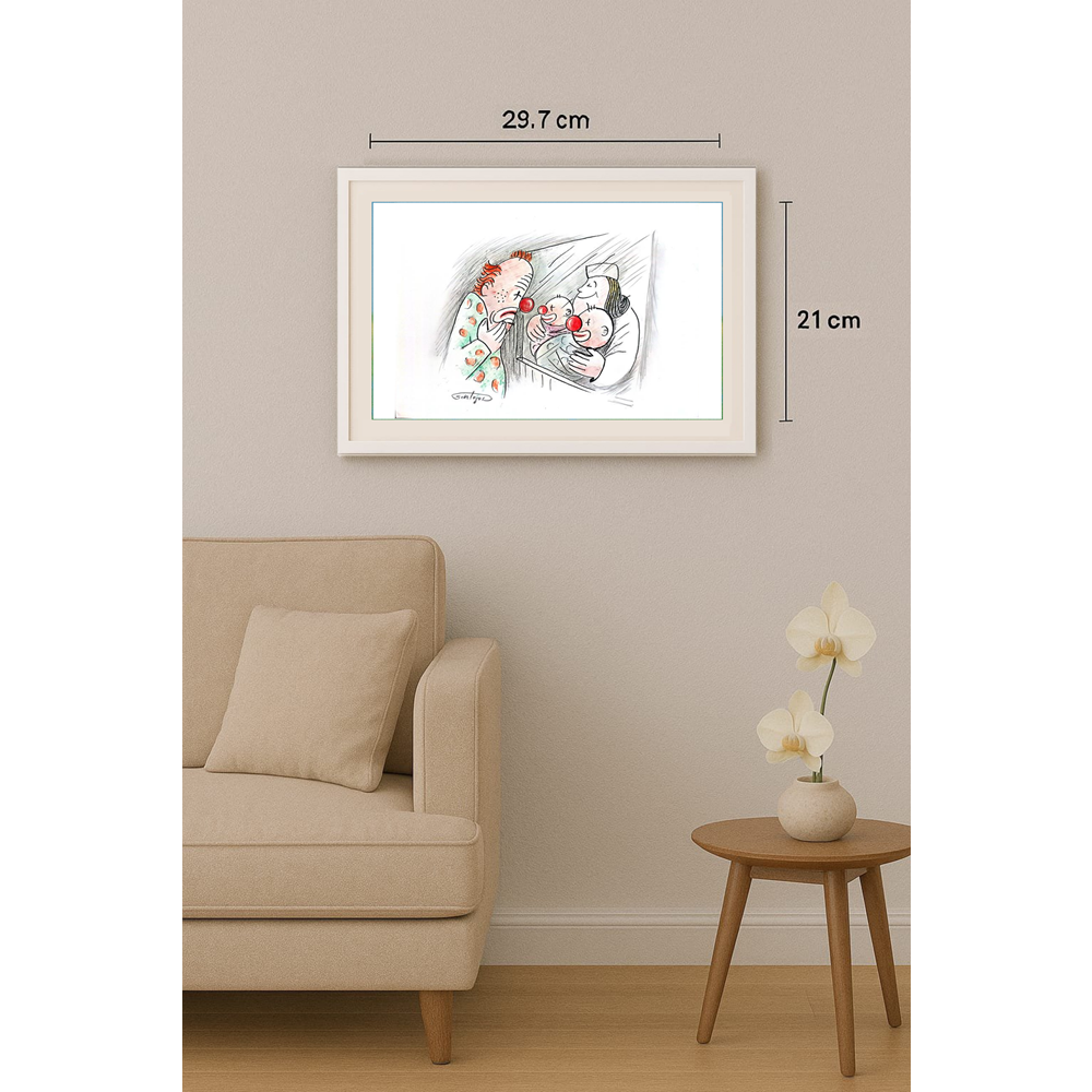 Wolfgang Schlegel 29x21cm Original Cartoon BOD00273