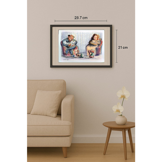 Ali Mardomi 29x21cm Orijinal Karikatür BOD00278