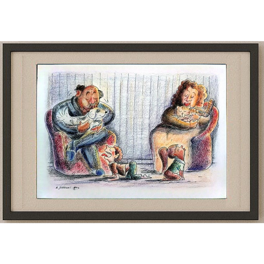 Ali Mardomi 29x21cm Orijinal Karikatür BOD00278