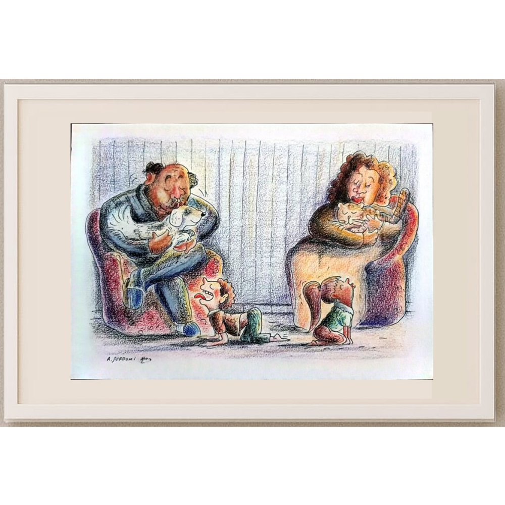 Ali Mardomi 29x21cm Orijinal Karikatür BOD00278