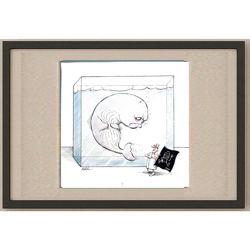 Edik Boghosian Korakaki 28x27cm Original Cartoon BOD00281