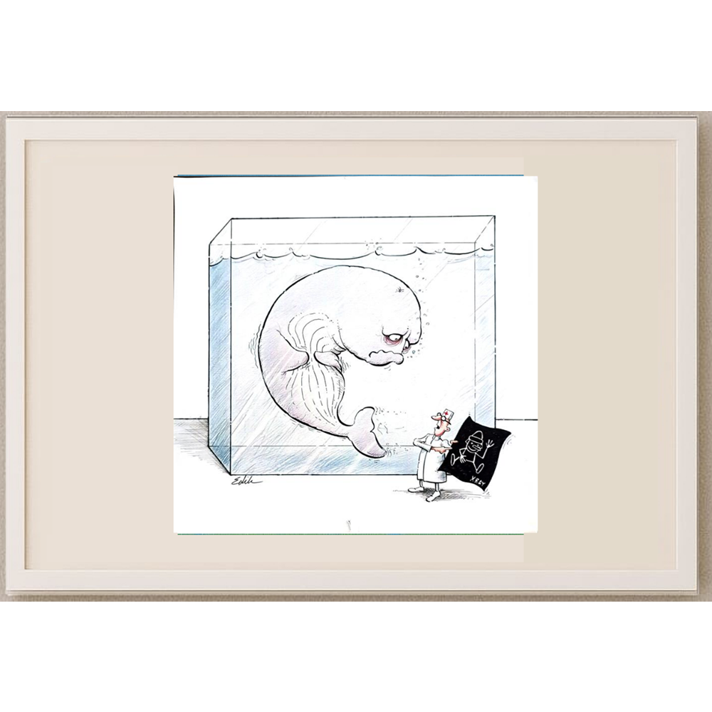 Edik Boghosian Korakaki 28x27cm Original Cartoon BOD00281