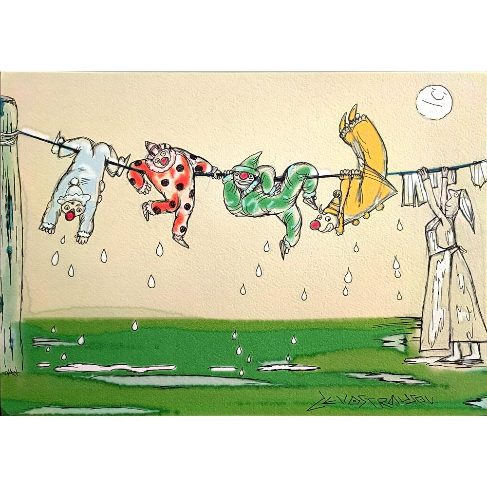 Chenzov Lev 29x21cm Orijinal Karikatür BOD00291