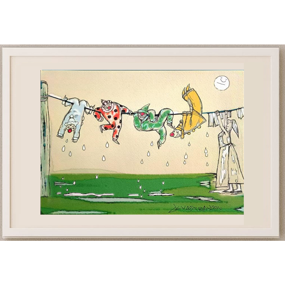 Chenzov Lev 29x21cm Orijinal Karikatür BOD00291