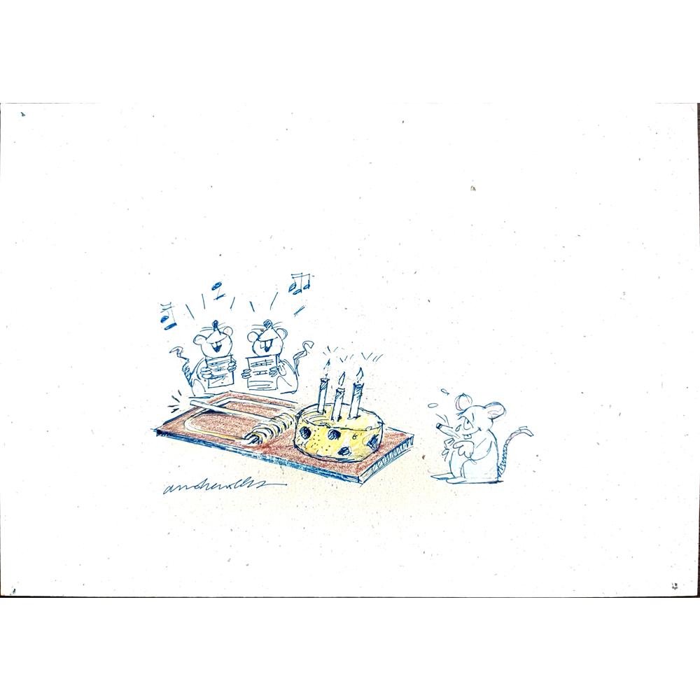 Andre Nollet 29x21cm Original Cartoon BOD00302