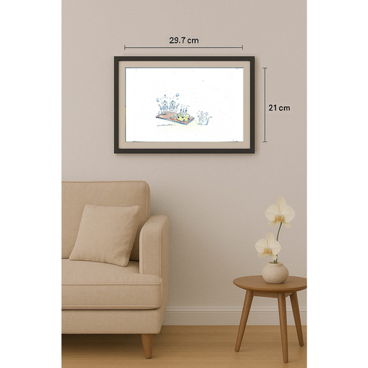 Andre Nollet 29x21cm Orijinal Karikatür BOD00302