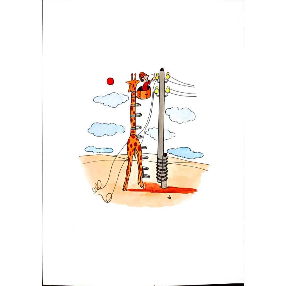 Alexei Talimonov 29x21cm Orijinal Karikatür BOD00304