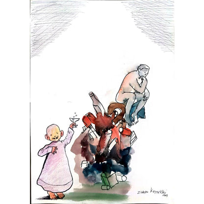 Zlatko Krtevski 29x21cm Orijinal Karikatür BOD00324