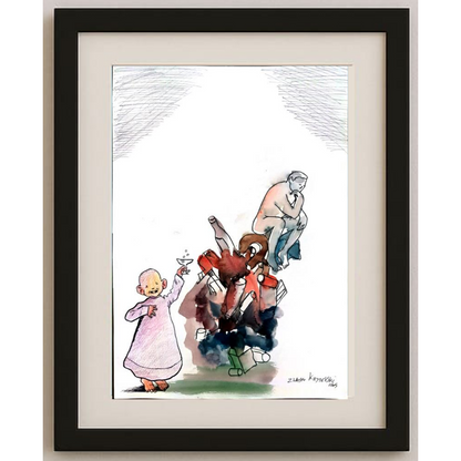 Zlatko Krtevski 29x21cm Orijinal Karikatür BOD00324