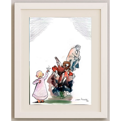 Zlatko Krtevski 29x21cm Orijinal Karikatür BOD00324