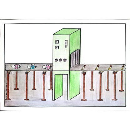 Dragan Milunovic 29x21cm Original Cartoon BOD00327