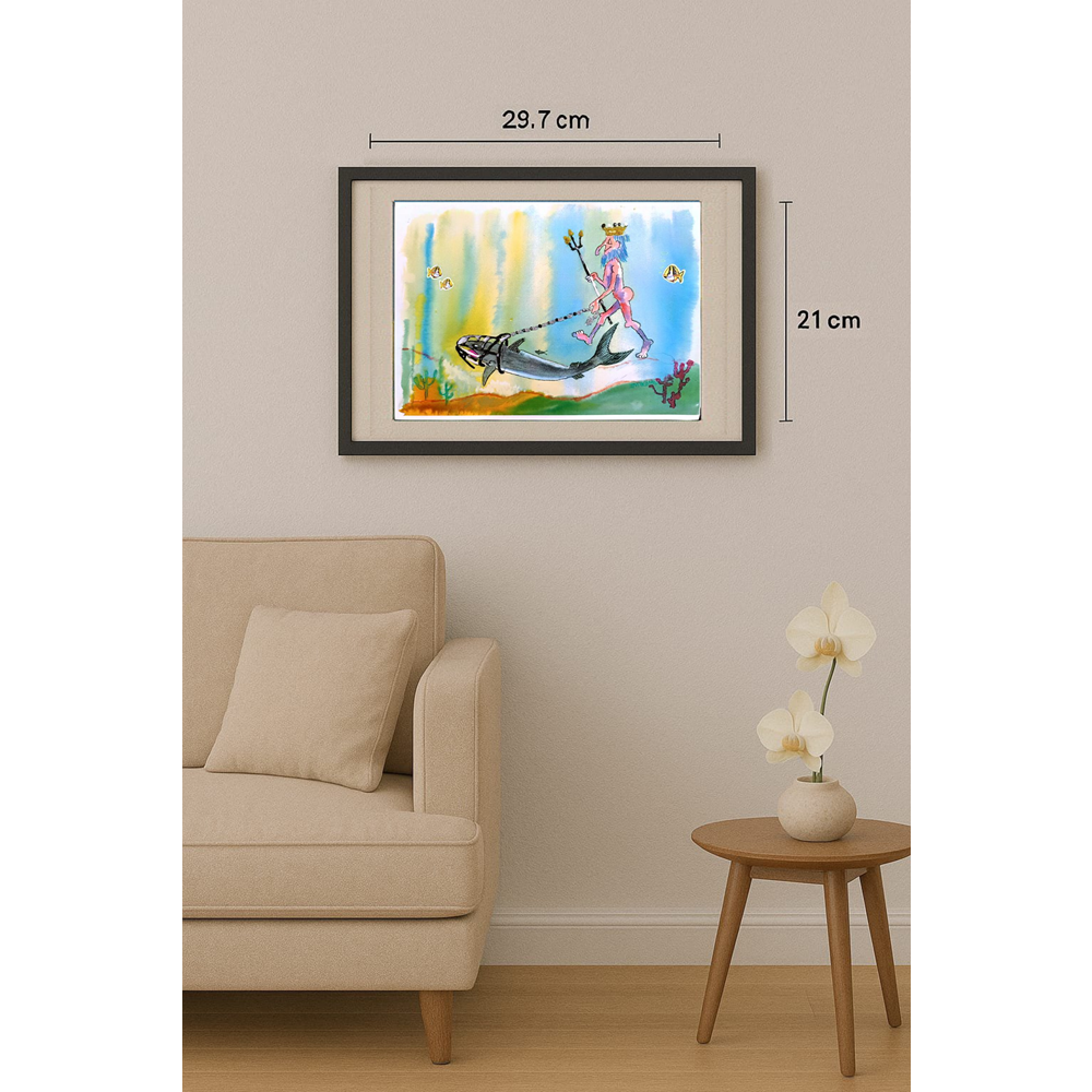 Unknown 29x21cm Original Cartoon BOD00336