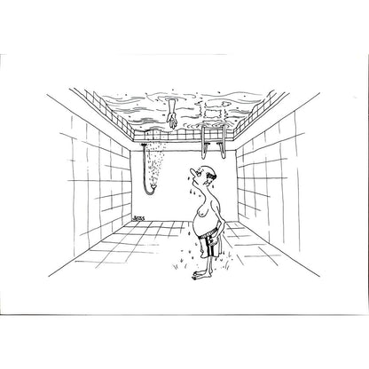 Winfried Besslich 29x21cm Original Cartoon BOD00358