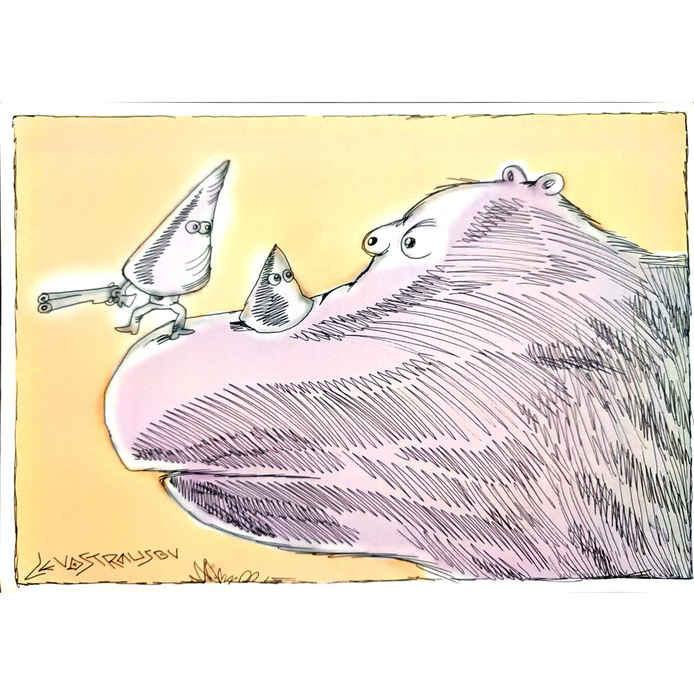 Chenzov Lev 29x21cm Original Cartoon BOD00364