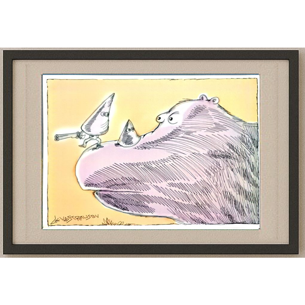 Chenzov Lev 29x21cm Original Cartoon BOD00364