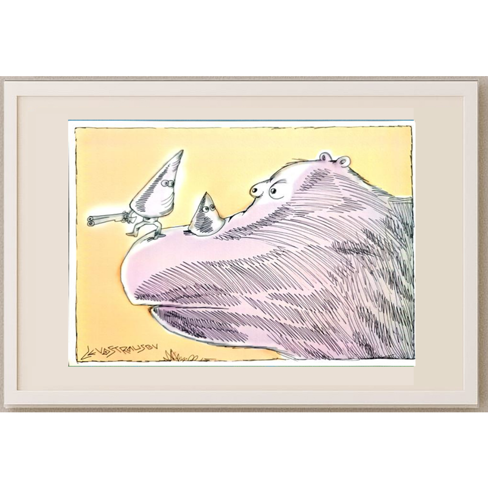 Chenzov Lev 29x21cm Original Cartoon BOD00364